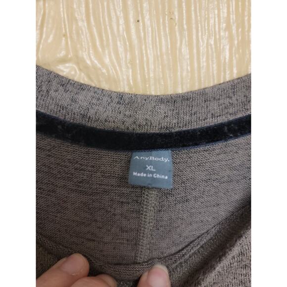 Anybody Lounge Asymmetric Sweater Brown I Am Inspired sz XL Oversize Lightweight - Picture 3 of 5